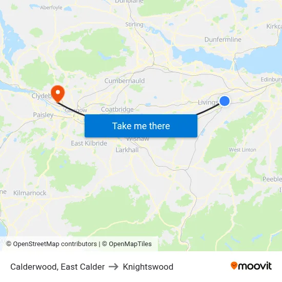 Calderwood, East Calder to Knightswood map
