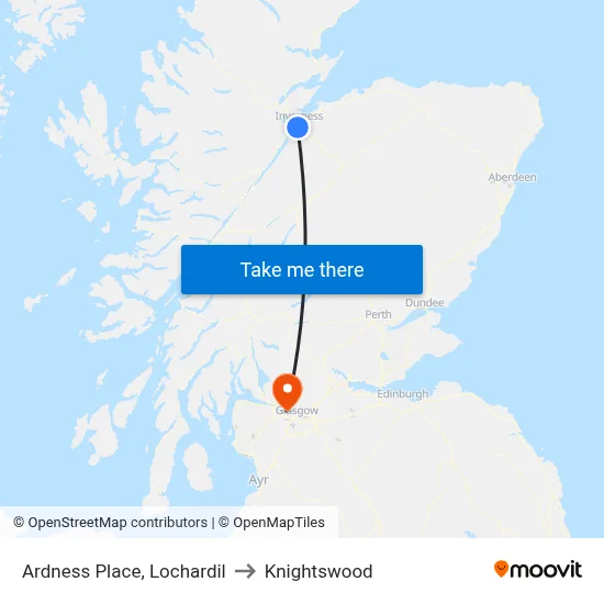 Ardness Place, Lochardil to Knightswood map