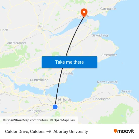 Calder Drive, Calders to Abertay University map