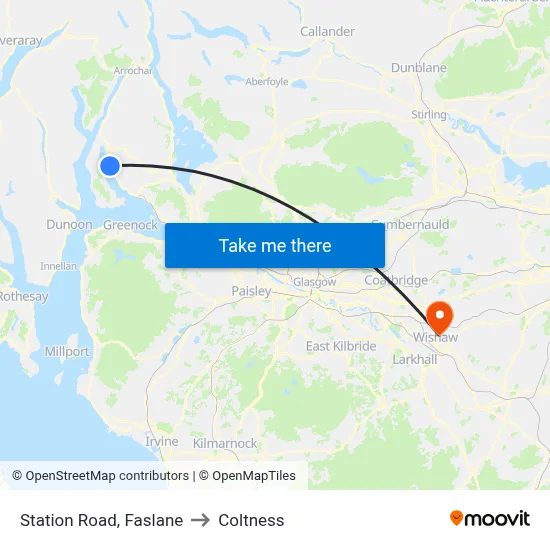 Station Road, Faslane to Coltness map