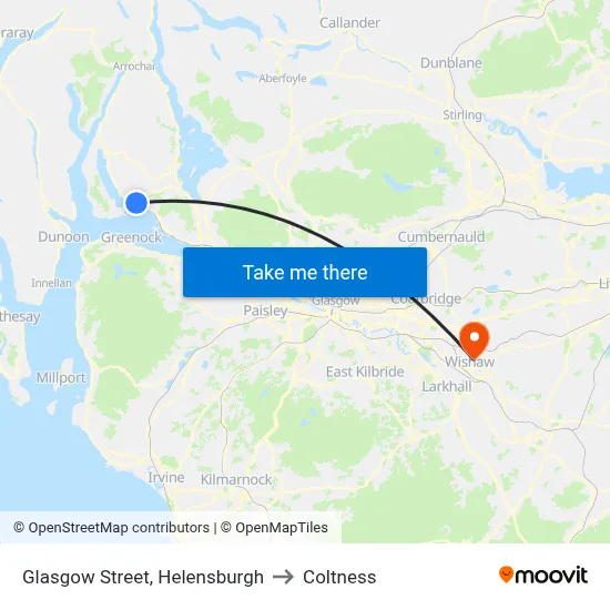 Glasgow Street, Helensburgh to Coltness map