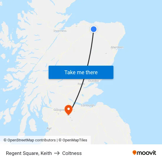 Regent Square, Keith to Coltness map