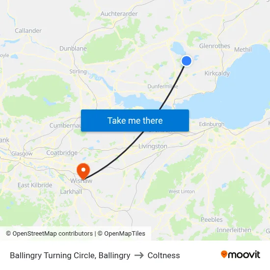 Ballingry Turning Circle, Ballingry to Coltness map
