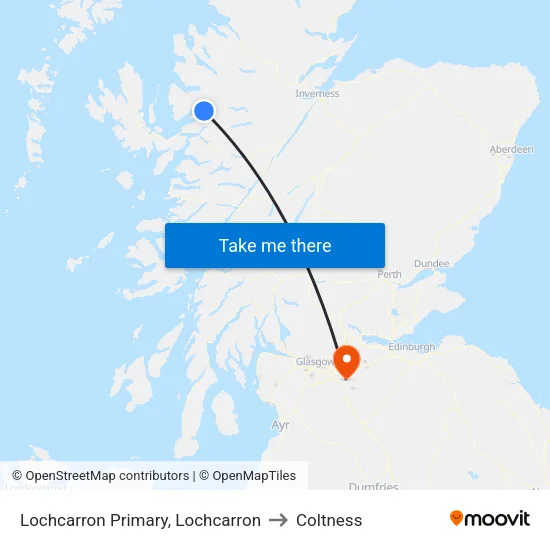 Lochcarron Primary, Lochcarron to Coltness map
