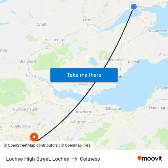 Lochee High Street, Lochee to Coltness map