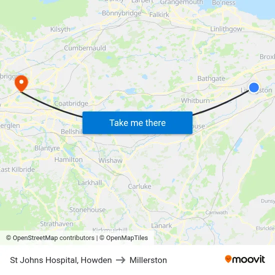 St Johns Hospital, Howden to Millerston map