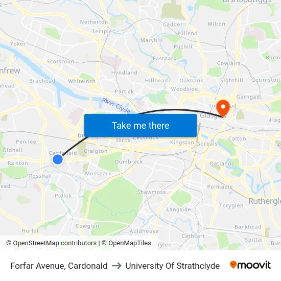 Forfar Avenue, Cardonald to University Of Strathclyde map
