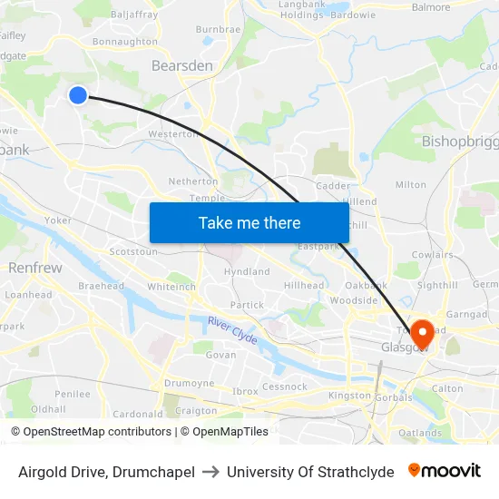 Airgold Drive, Drumchapel to University Of Strathclyde map