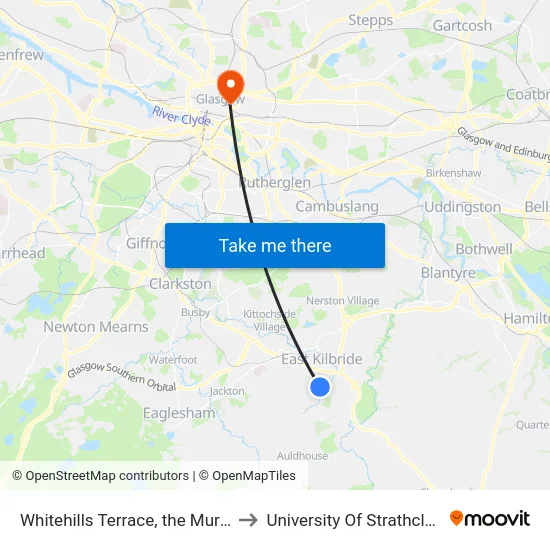 Whitehills Terrace, the Murray to University Of Strathclyde map