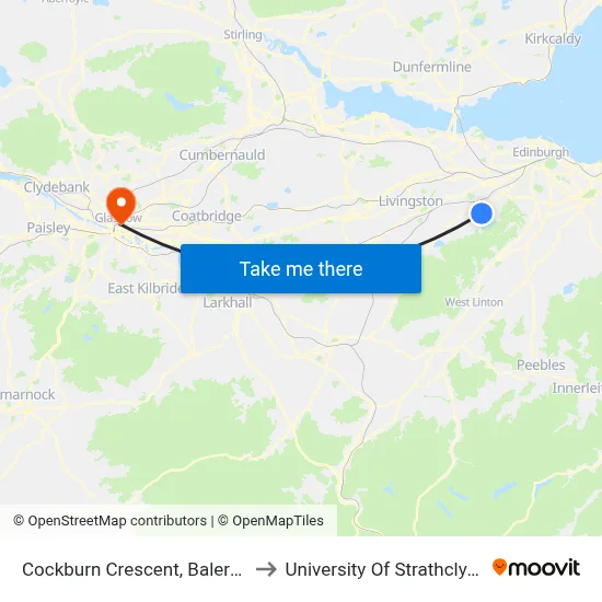 Cockburn Crescent, Balerno to University Of Strathclyde map