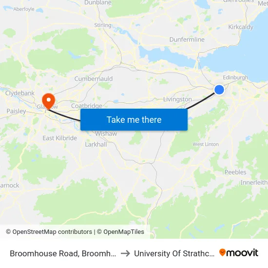 Broomhouse Road, Broomhouse to University Of Strathclyde map