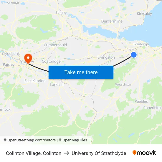 Colinton Village, Colinton to University Of Strathclyde map