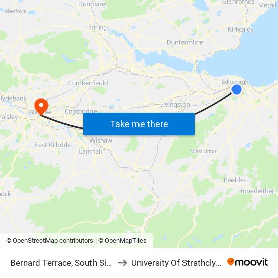 Bernard Terrace, South Side to University Of Strathclyde map