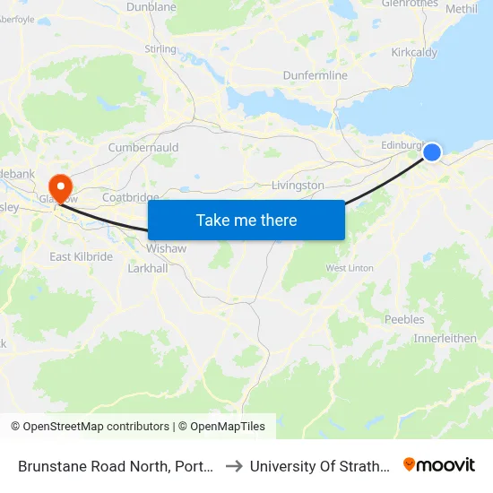 Brunstane Road North, Portobello to University Of Strathclyde map