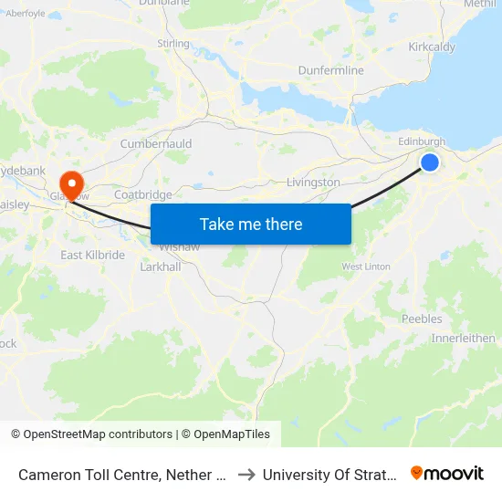 Cameron Toll Centre, Nether Liberton to University Of Strathclyde map