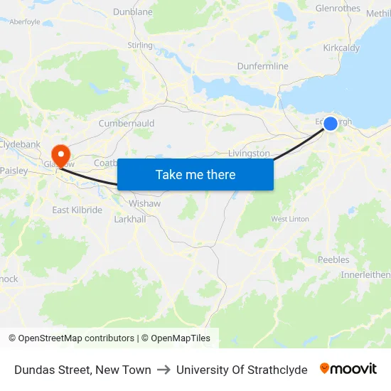 Dundas Street, New Town to University Of Strathclyde map