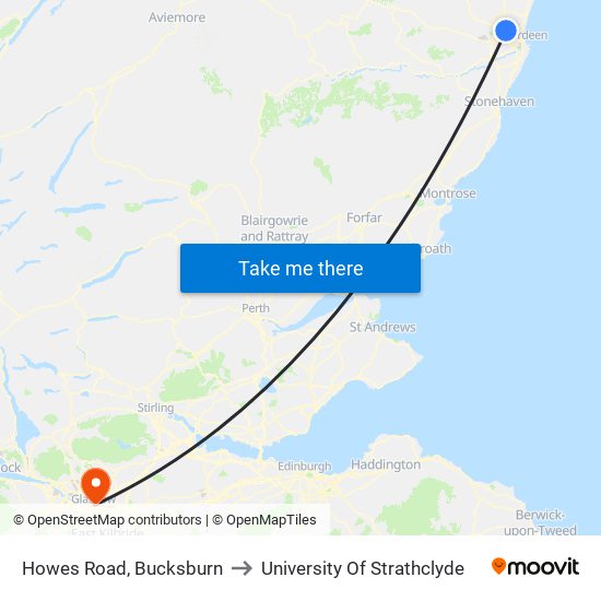 Howes Road, Bucksburn to University Of Strathclyde map