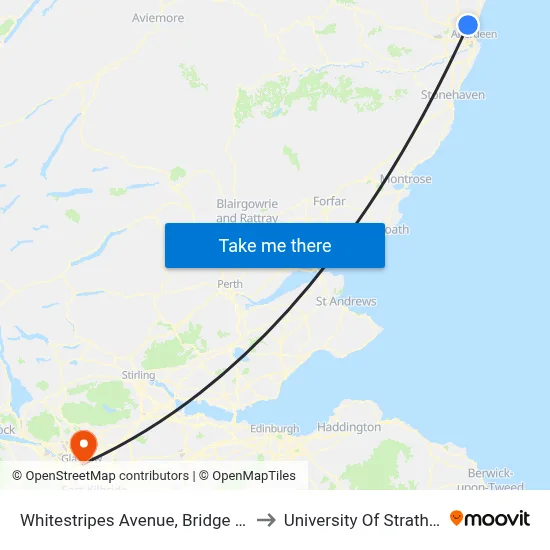 Whitestripes Avenue, Bridge Of Don to University Of Strathclyde map