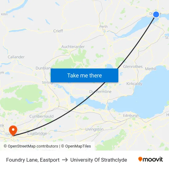 Foundry Lane, Eastport to University Of Strathclyde map