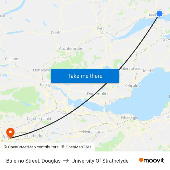 Balerno Street, Douglas to University Of Strathclyde map