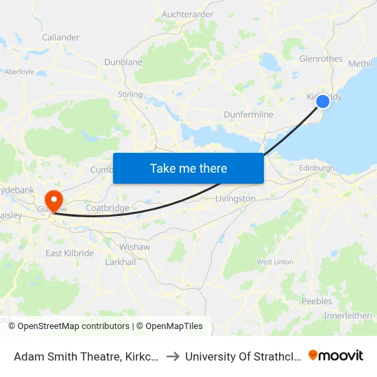 Adam Smith Theatre, Kirkcaldy to University Of Strathclyde map