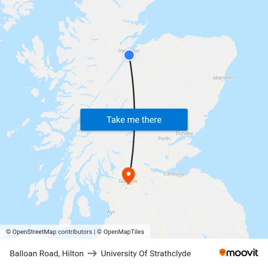 Balloan Road, Hilton to University Of Strathclyde map