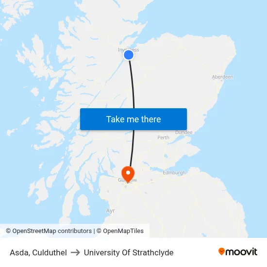 Asda, Culduthel to University Of Strathclyde map