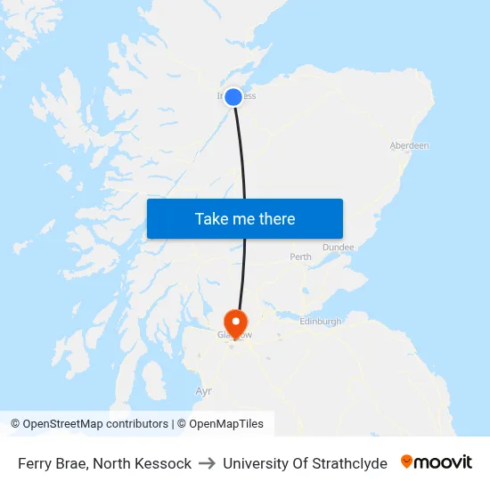 Ferry Brae, North Kessock to University Of Strathclyde map