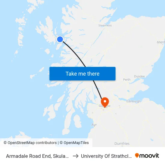 Armadale Road End, Skulamus to University Of Strathclyde map