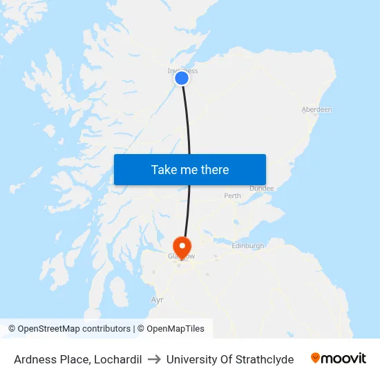 Ardness Place, Lochardil to University Of Strathclyde map