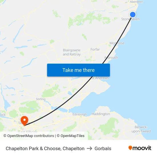 Chapelton Park & Choose, Chapelton to Gorbals map