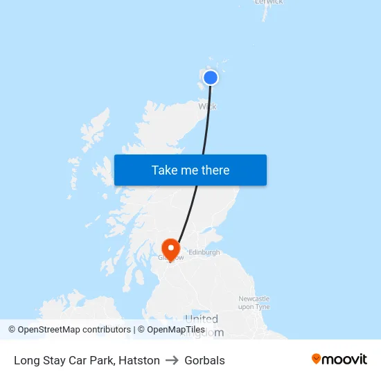 Long Stay Car Park, Hatston to Gorbals map