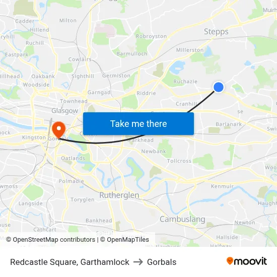 Redcastle Square, Garthamlock to Gorbals map