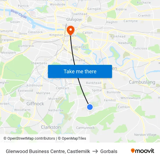 Glenwood Business Centre, Castlemilk to Gorbals map
