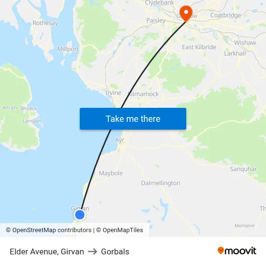 Elder Avenue, Girvan to Gorbals map