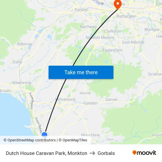 Dutch House Caravan Park, Monkton to Gorbals map