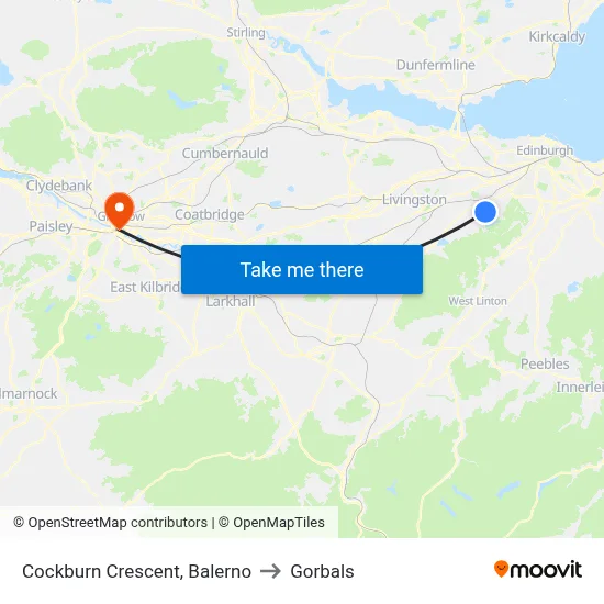 Cockburn Crescent, Balerno to Gorbals map