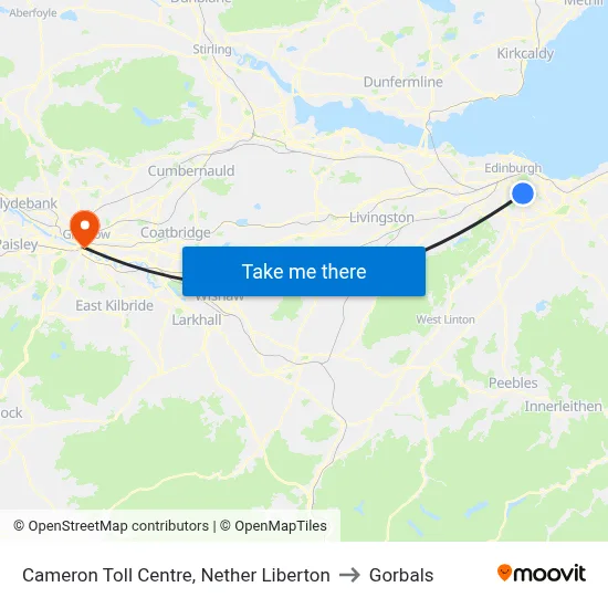 Cameron Toll Centre, Nether Liberton to Gorbals map
