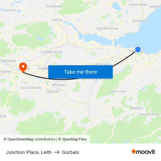 Junction Place, Leith to Gorbals map