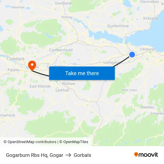 Gogarburn Rbs Hq, Gogar to Gorbals map