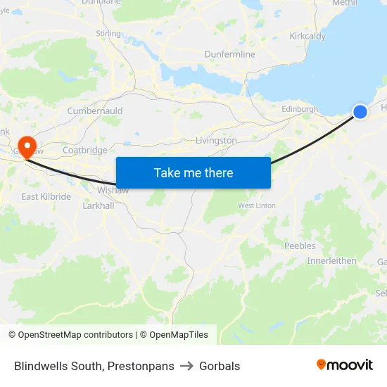 Blindwells South, Prestonpans to Gorbals map