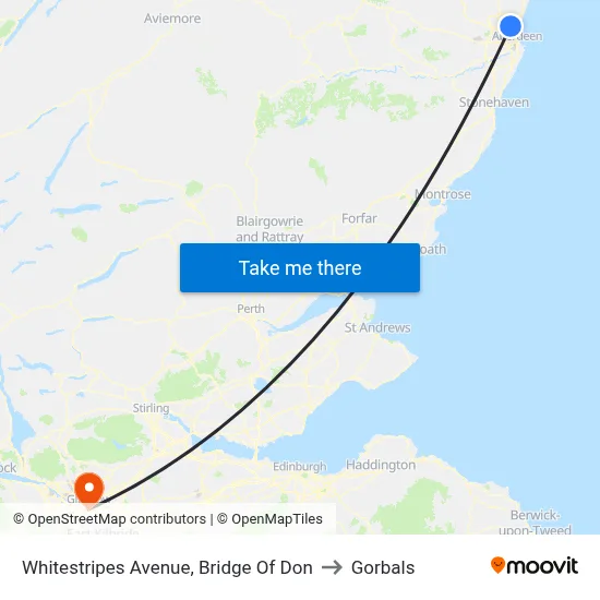 Whitestripes Avenue, Bridge Of Don to Gorbals map