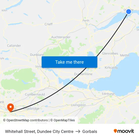 Whitehall Street, Dundee City Centre to Gorbals map