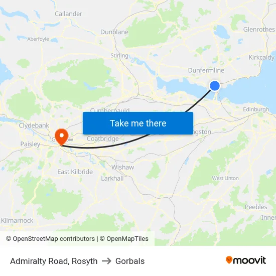 Admiralty Road, Rosyth to Gorbals map