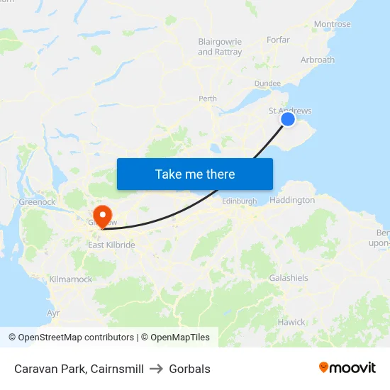 Caravan Park, Cairnsmill to Gorbals map