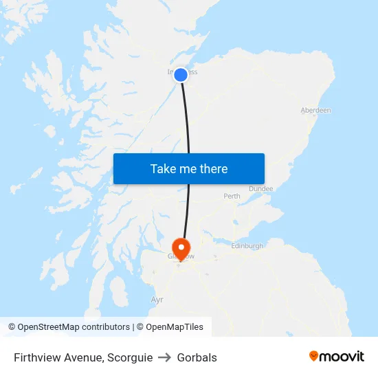 Firthview Avenue, Scorguie to Gorbals map