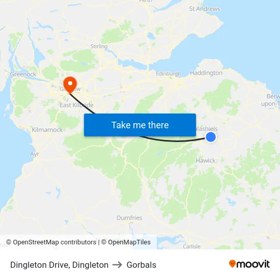 Dingleton Drive, Dingleton to Gorbals map