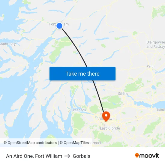 An Aird One, Fort William to Gorbals map