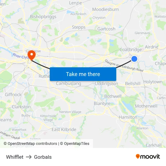 Whifflet to Gorbals map