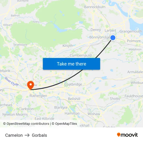 Camelon to Gorbals map